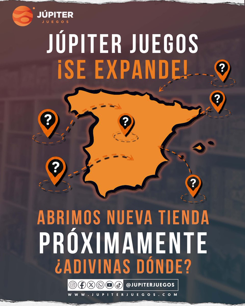 JupiterJuegos's tweet photo. ¡Vaya finde de noticiones! Expandimos Júpiter Juegos y próximamente tendremos una nueva tienda. Hay muchas opciones, así que déjanos en comentario dónde te gustaría encontrarnos... a ver si vemos algún acierto entre todos! https://t.co/Gn9Mi7eXn0