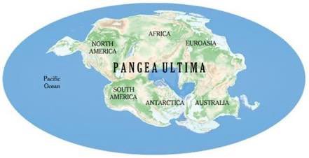 pawel7's tweet photo. Breaking news;

Earth's Next Supercontinent: Pangaea Ultima / Amasia
By 200 to 250 million years from now, tectonic plates will have completed a full cycle, smashing all current continents back together into a new supercontinent (often called Pangaea Ultima or Amasia). https://t.co/HRDgrImpcb