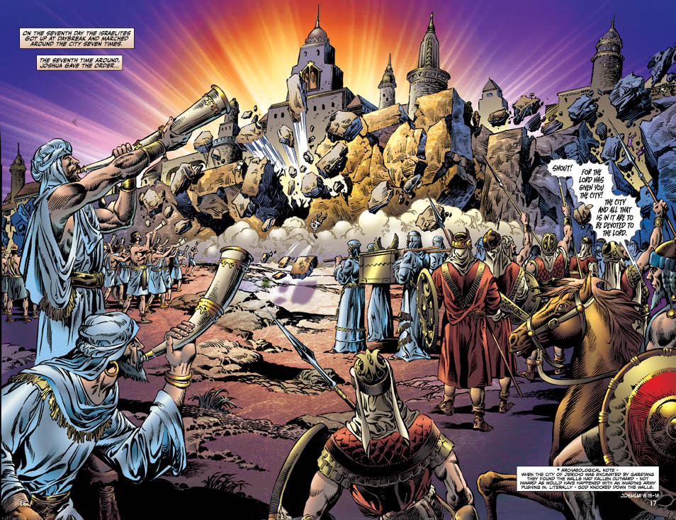 kingstonecomics's tweet photo. Did you know that the Battle of Jericho, one of the most legendary events in the Bible, is portrayed in Kingstone Comics? Explore the historical significance of this epic battle and discover the real story behind the walls that came tumbling down. https://t.co/w3JGyab3X8 https://t.co/r31nh53mRS