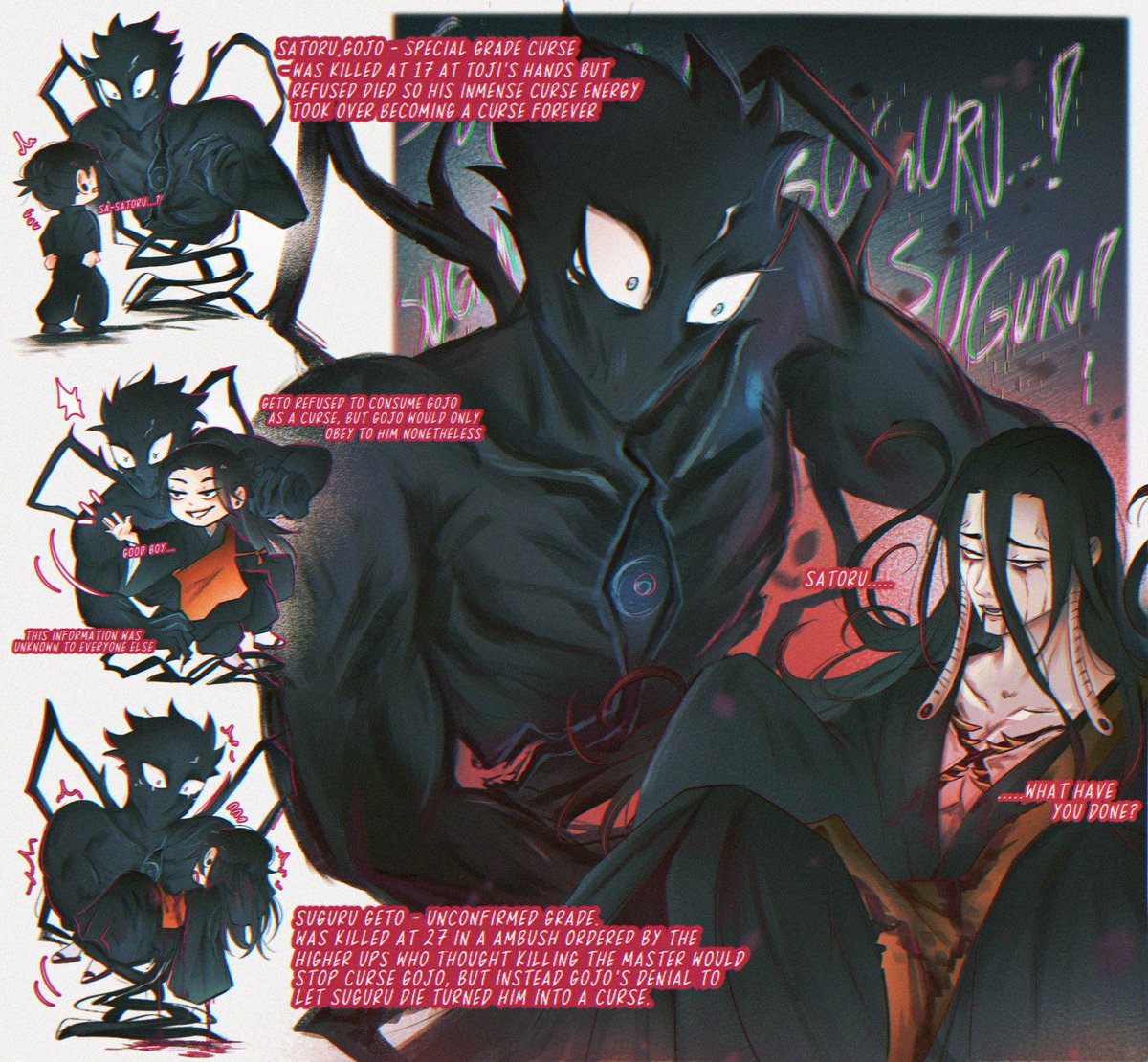 romiiarts's tweet photo. curse gojo x curse geto AU https://t.co/uknCj6HEPM