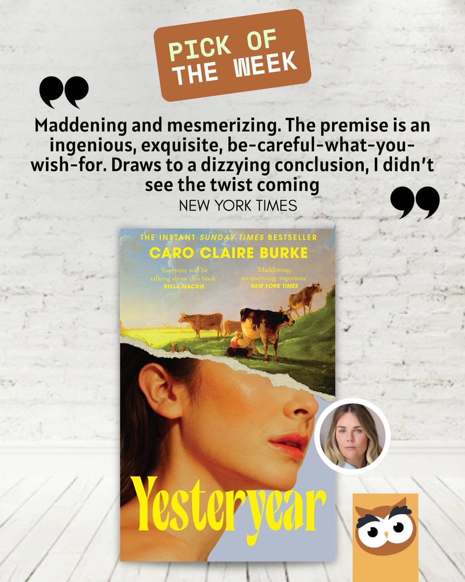 hootperch's tweet photo. Be careful what you romanticise.

Yesteryear by @caroclaireburke.
Instant Sunday Times bestseller. The New York Times called it maddening and mesmerising. Anne Hathaway is set to star.

Our Pick of the Week.

#HootPerch #PickOfTheWeek #Yesteryear #CaroClaireBurke #Tradwife https://t.co/n7bnGG2F2J