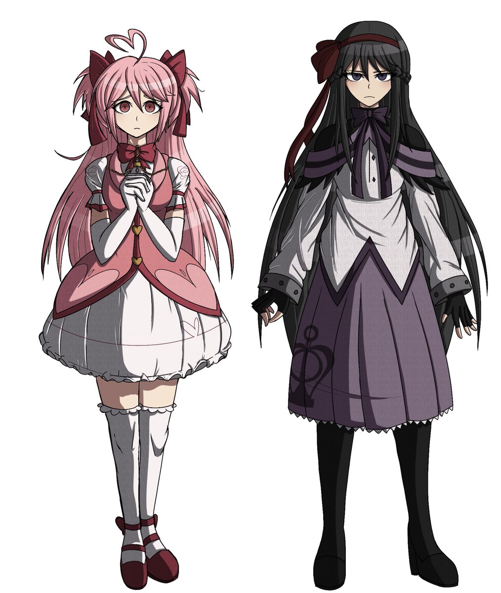wrignation's tweet photo. Madoka and Homura as Danganronpa characters #madokamagica https://t.co/xEIdJwf3dl