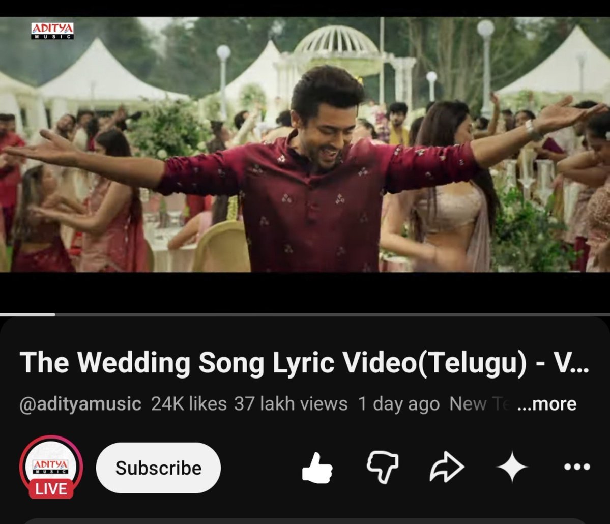 1creationZ4U's tweet photo. Both Tamil Telugu version of #TheWeddingSong trending way better than #Pattampoochi and #NenoButterfly  in the initial day 🔥.

cummulative views~14.4 Million 
 cummulative likes~ 111 K 

#VishwanathAndSons.

Chartbuster song from @gvprakash  ✨ https://t.co/BqT0TrRBQ5