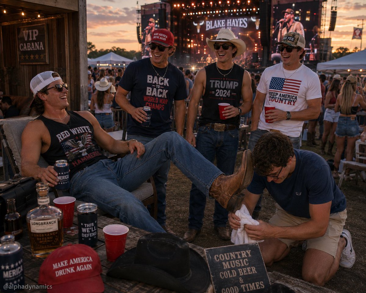 AlphaDynamics15's tweet photo. Country concert season

MAGA alphas ilbab douchebros boots footslave https://t.co/CAOMWySnS7