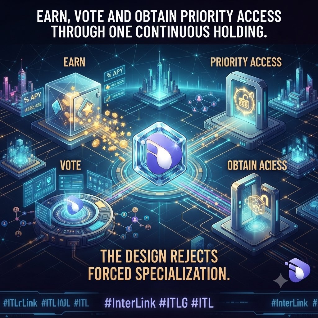 BBukch42285's tweet photo. Earn, vote and obtain priority access through one continuous holding. The design rejects forced specialization. #InterLink #ITLG #ITL https://t.co/66x1vyZNiW