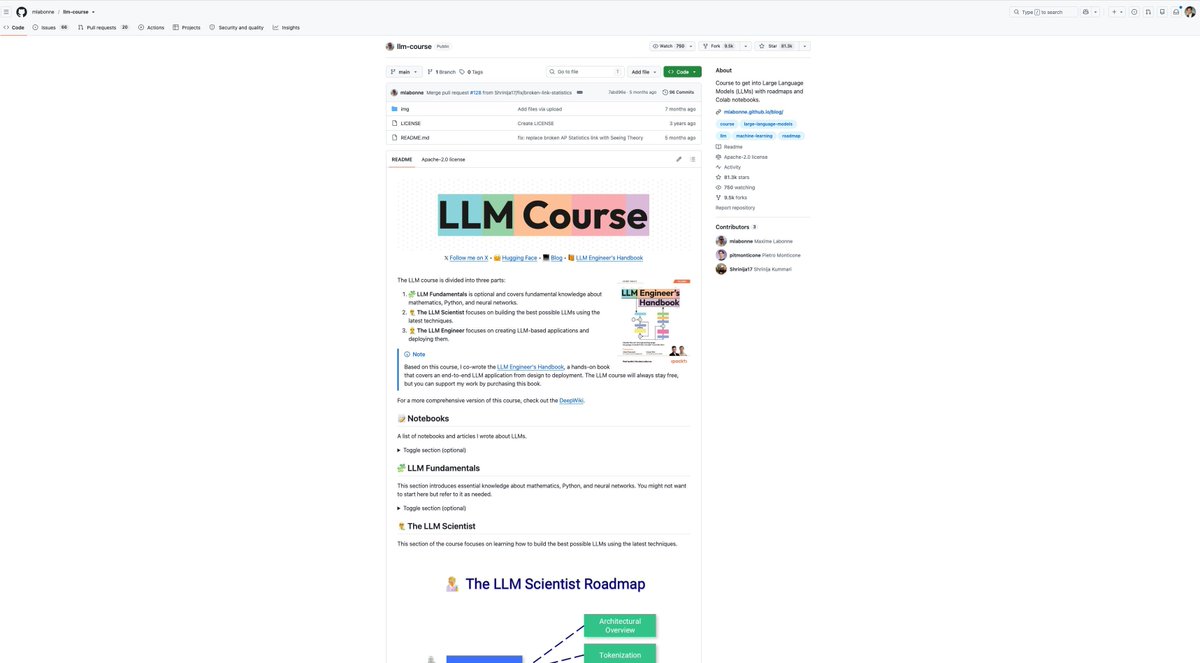 gp_pulipaka's tweet photo. A Course to Get into Large Language Models with Roadmaps and Colab Notebooks! @maximelabonne #BigData #Analytics #DataScience #AI #MachineLearning #NLProc #LLM #IoT #IIoT #PyTorch #Python #RStats #TensorFlow #Java #JavaScript #ReactJS #GoLang #CloudComputing #Serverless #DataScientist #Linux #Programming #Coding #100DaysofCode
https://t.co/VcI8Wx7PEC
