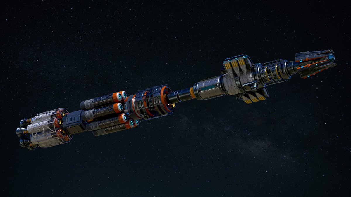 HoodedHorseInc's tweet photo. NASA-inspired ship designs from Terra Invicta's upcoming Dark Skies DLC. 

Available July 27, 2026. 

https://t.co/LRbf4oxTkA https://t.co/pn6zyT3yd0