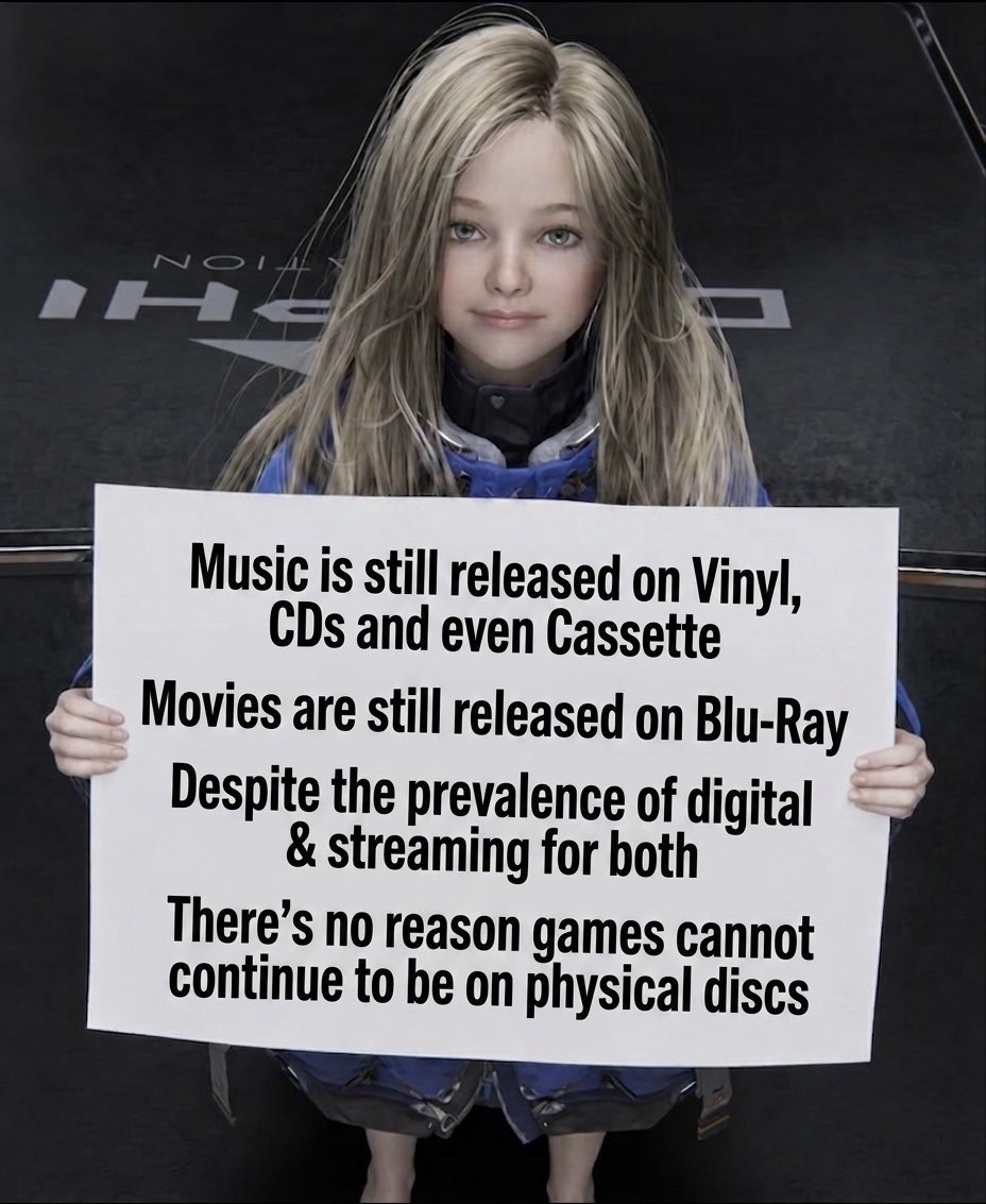 jchip's tweet photo. @SonyElectronics Save the discs 💿

#boycottplaystation https://t.co/7Wm7Sfl4mW