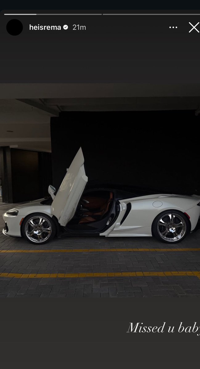 hypetribeng's tweet photo. 🚨 Rema via IG Story:

“Missed U Baby,” with new car rims inscribed with “Seraphim.” 🪽🤔 https://t.co/BlIaxvXhXK