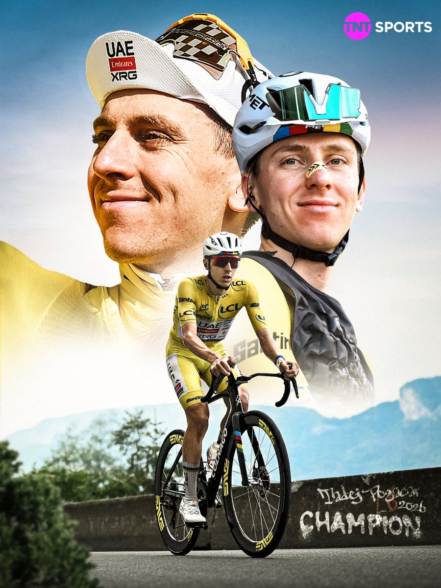 cyclingontnt's tweet photo. TADEJ POGACAR: YOUR 2026 TOUR DE FRANCE CHAMPION 💛👏 https://t.co/EmejnfjTgL