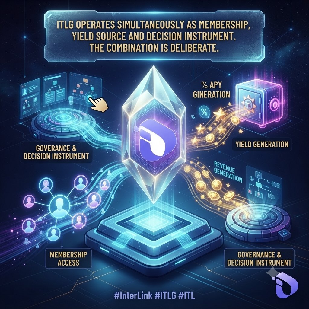 BBukch42285's tweet photo. ITLG operates simultaneously as membership, yield source and decision instrument. The combination is deliberate. #InterLink #ITLG #ITL https://t.co/5Slvw1oqHF