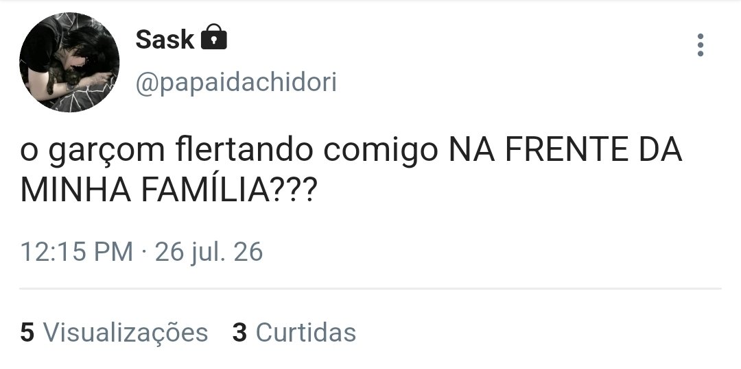 dattebayosask's tweet photo. #narusasu au

Onde Naruto ao flertar com um cliente no expediente percebe que talvez tenha arruinado a vida do garoto

ou

 Onde Sasuke é arrancado do armário pelo garçom loirinho do restaurante no meio do almoço em família https://t.co/2loFR08V3L