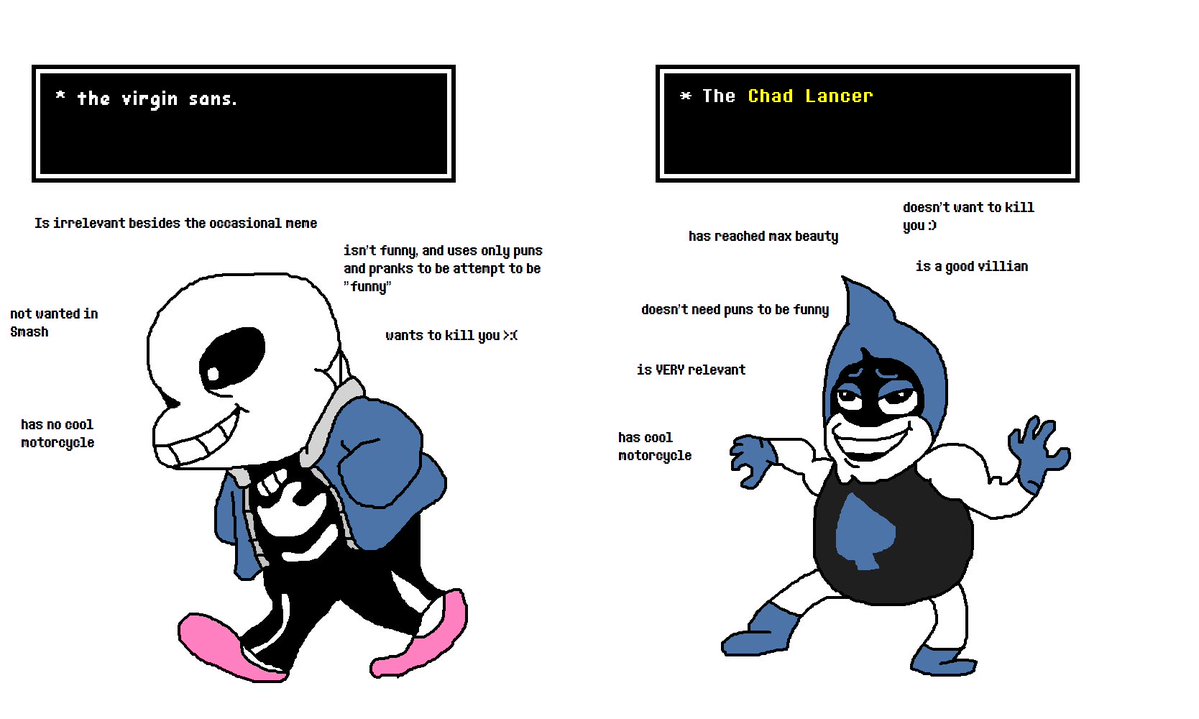 GoofyHoliday's tweet photo. Do u guys remember when we all thought that Lancer was Sans when chapter 1 came out.. 😭 https://t.co/bJHYXvc3Z6