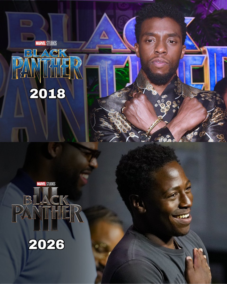 Rap's tweet photo. Black Panther 2018 vs 2026‼️❤️‍🩹 https://t.co/a3gVb9eVJm