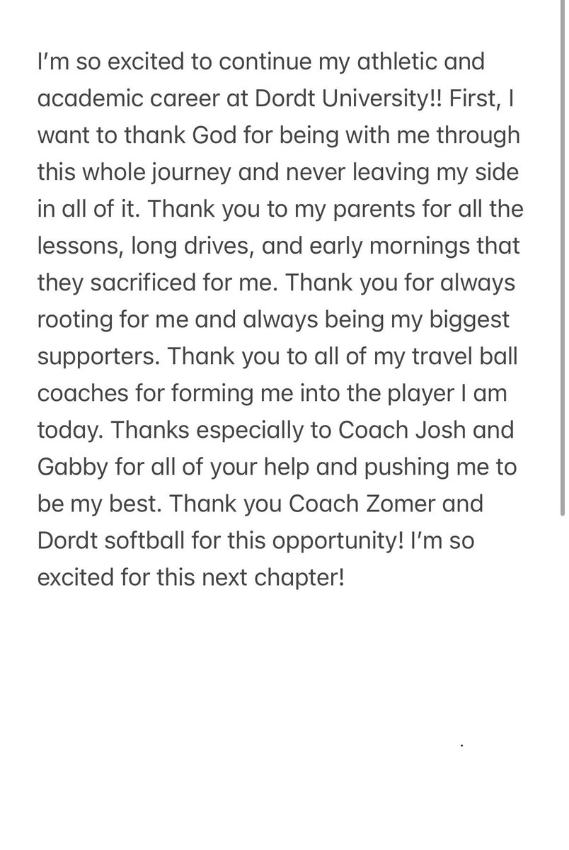 gracehoffman29's tweet photo. Committed!! 🖤💛
All glory to God! Go Defenders!!
@dordtsoftball @CheetahsBaer @joshbaer24 https://t.co/j5ZzDmU0tn