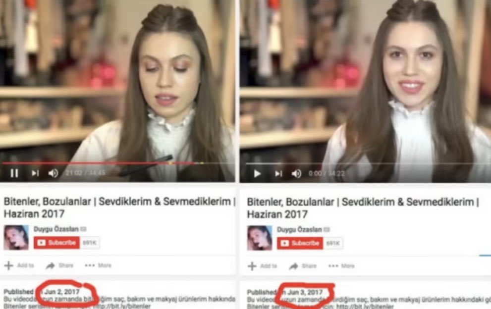 serenhanadmigiI's tweet photo. Duygu özaslanın 2017de paylaştığı videoda buğday tenli olduğu çok belli olunca videoyu silip 1 gün sonra filtreyle cildini beyazlatıp koyduğunu unutmayın zoktay çok haklı https://t.co/5bHMwA3Gwd