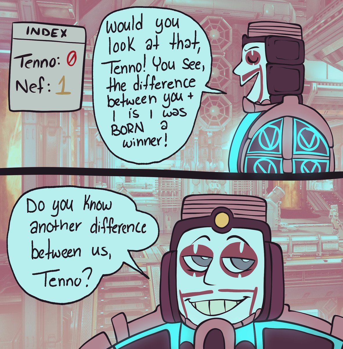 DevourYourMoon's tweet photo. Looked at too many pictures of Nef Anyo for reference and pissed myself off. Anyways more Operator being Operator 

#warframe #warframefanart https://t.co/rr4dmXQikn