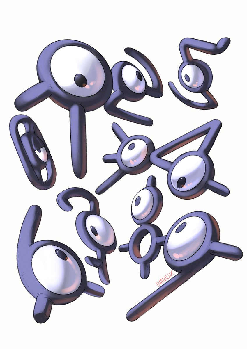 inanilux's tweet photo. dibujé a los Unown como si tuviesen formas de números🫶🏻 https://t.co/hdkDsLyH7Y