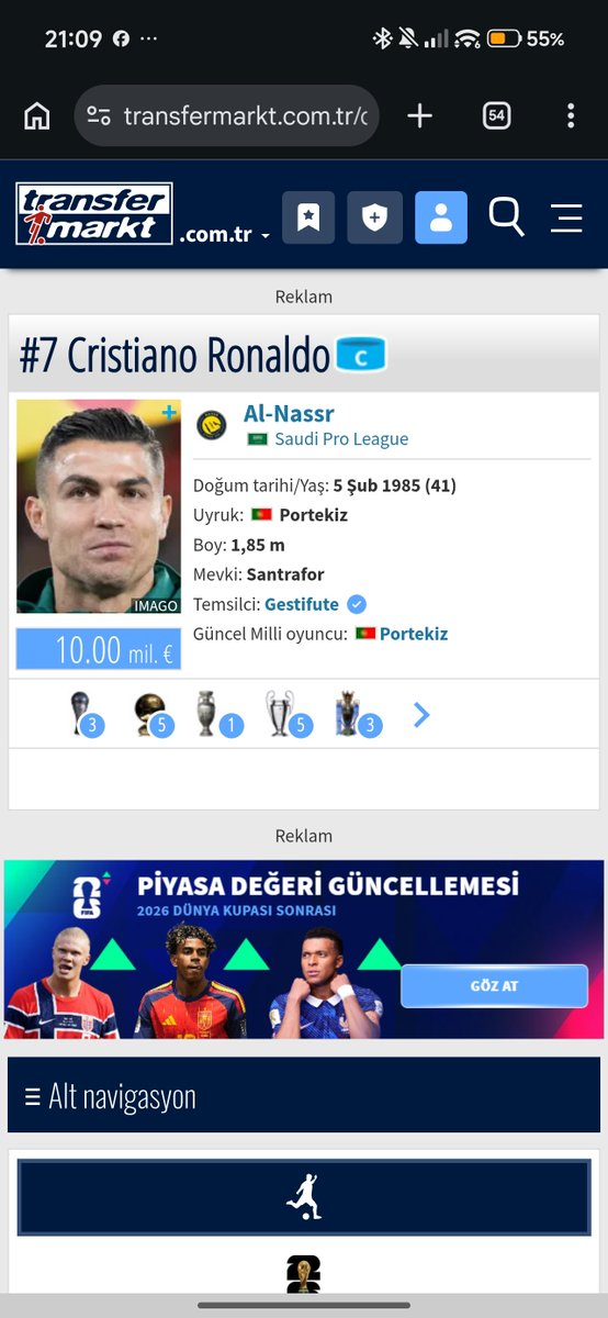 MustafaKam18's tweet photo. @talerk Kac tane ronaldo alir acaba https://t.co/yotRor5btE