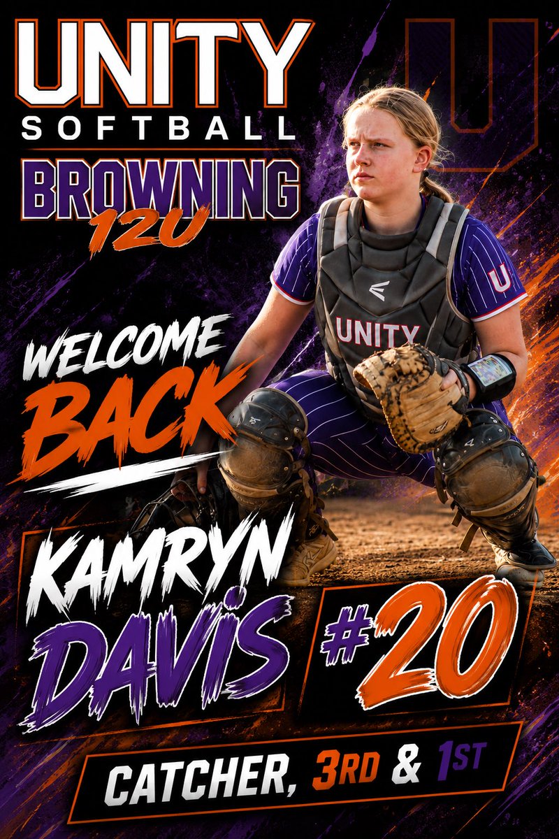 UnityKy2014's tweet photo. Welcome back Kamryn Davis! She brings a strong arm and a big bat to help lead the team! We are excited to have you back kiddo! https://t.co/RJxLLcizrX