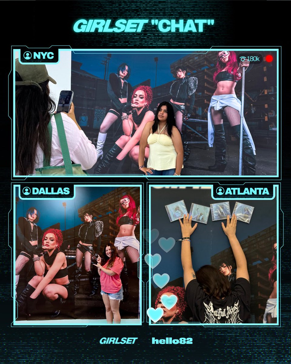 hello82NYC's tweet photo. LOCKETS! It is so litty when you're here!
LAST DAY to secure a hello82 Exclusive GIRLSET - "CHAT" Single CD!

💬 7/24 - 7/26 | Hours may differ
📍 NYC @hello82NYC 
📍 ATLANTA @hello82ATLANTA 
📍 DALLAS @hello82DALLAS 

@GIRLSETofficial 
#GIRLSET #CHAT #hello82 https://t.co/UVtOsKN9mo