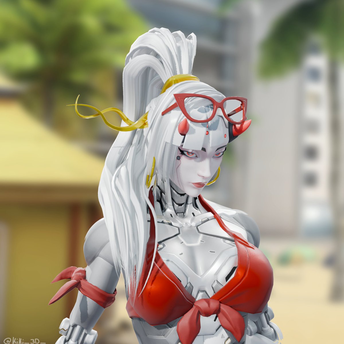 Kiki_3D_'s tweet photo. Shion summer skin, made without AI 🏖️
#OverwatchFanart https://t.co/vYAGOezXTd
