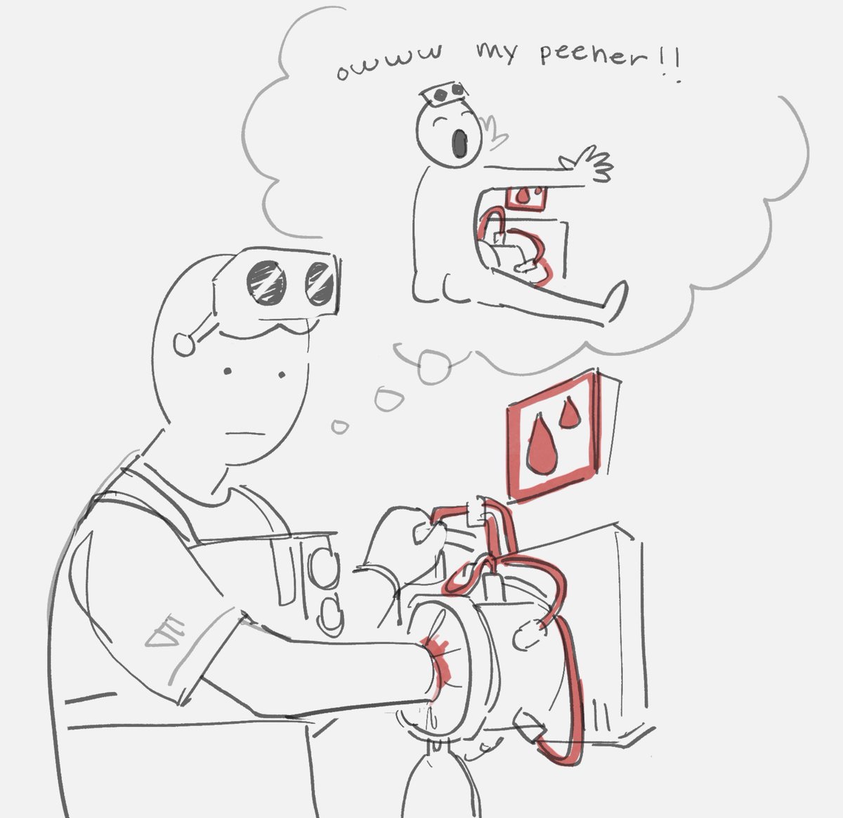 dulxelexhe's tweet photo. we all thought about it while playing blood drive https://t.co/bLoSVK0nDy
