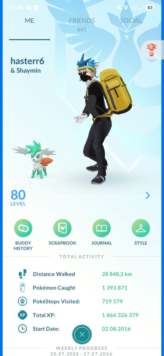haster6POGO's tweet photo. Today I managed to get 61 milion XP in around 9.5 hours. 10x XP bonus is crazy! 🤩
#PokemonGO https://t.co/5220QiJ3BV