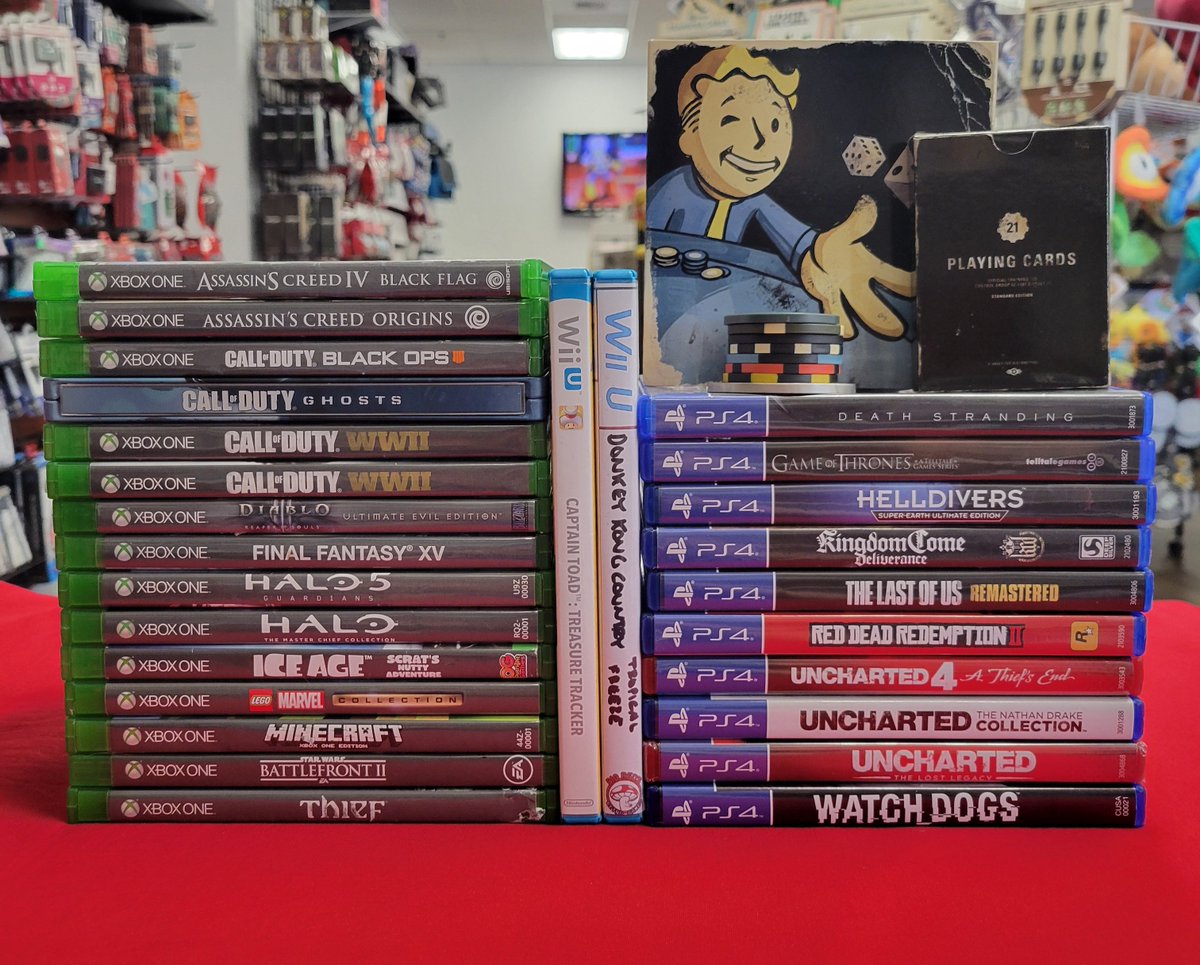 BigRedsRetroGmz's tweet photo. The heat wave finally broke, and we're just having a chill morning at the shop. Come on by!

#Xbox #XboxOne #Playstation #PS4 #WiiU #AssassinsCreed #CallOfDuty #Halo #Minecraft #LastOfUs #RedDeadRedemption #Uncharted #PhysicalMedia #RetroGaming #RetroGames https://t.co/v0eMKGeoVg