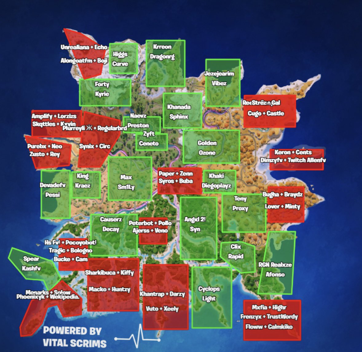 npcTikkledFn's tweet photo. NAC Heat 3 Predictions (Thanos Heat)

Yes ik this drop map is slightly wrong, these preds are from the current drop map. https://t.co/CMhx4VNCk7