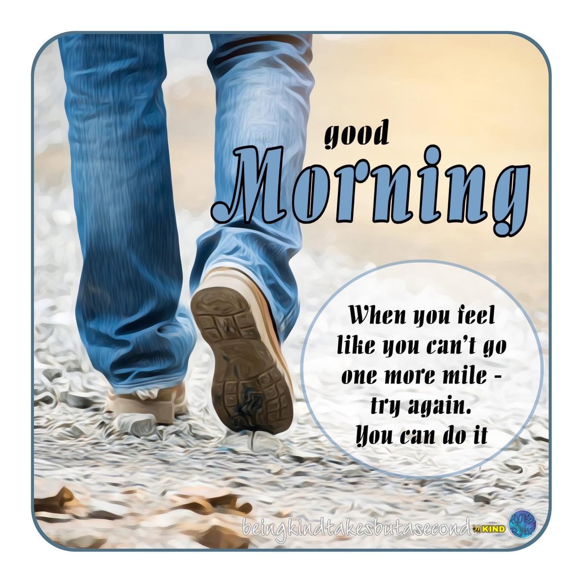 QuotesrusF's tweet photo. 😘❣️ GOOD M☀️RNING When you feel like you can’t go one more mile - try again. You can do it 🙋🏻♀️ 🐝 KIND
#goodmorning #morning #beekind #beingkindtakesbutasecond #life #youcan https://t.co/5wxpj72cGw