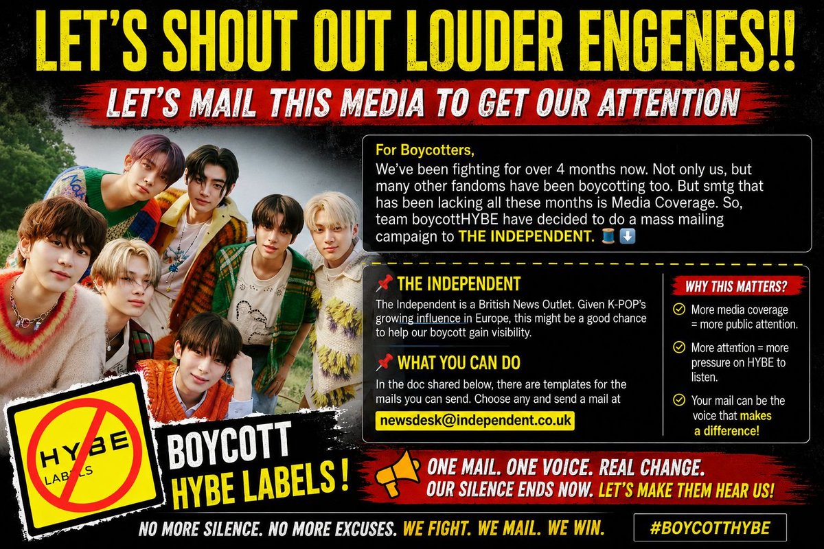 azengene7's tweet photo. ENGENEs' voices reflect a shared call for transparency, accountability, and respect for artists.

엔진은 책임을 요구합니다.
#Hold_HYBE_Accountable_Q2
#BoycottHYBE_ZeroCredibility https://t.co/LVTUSlpBfF