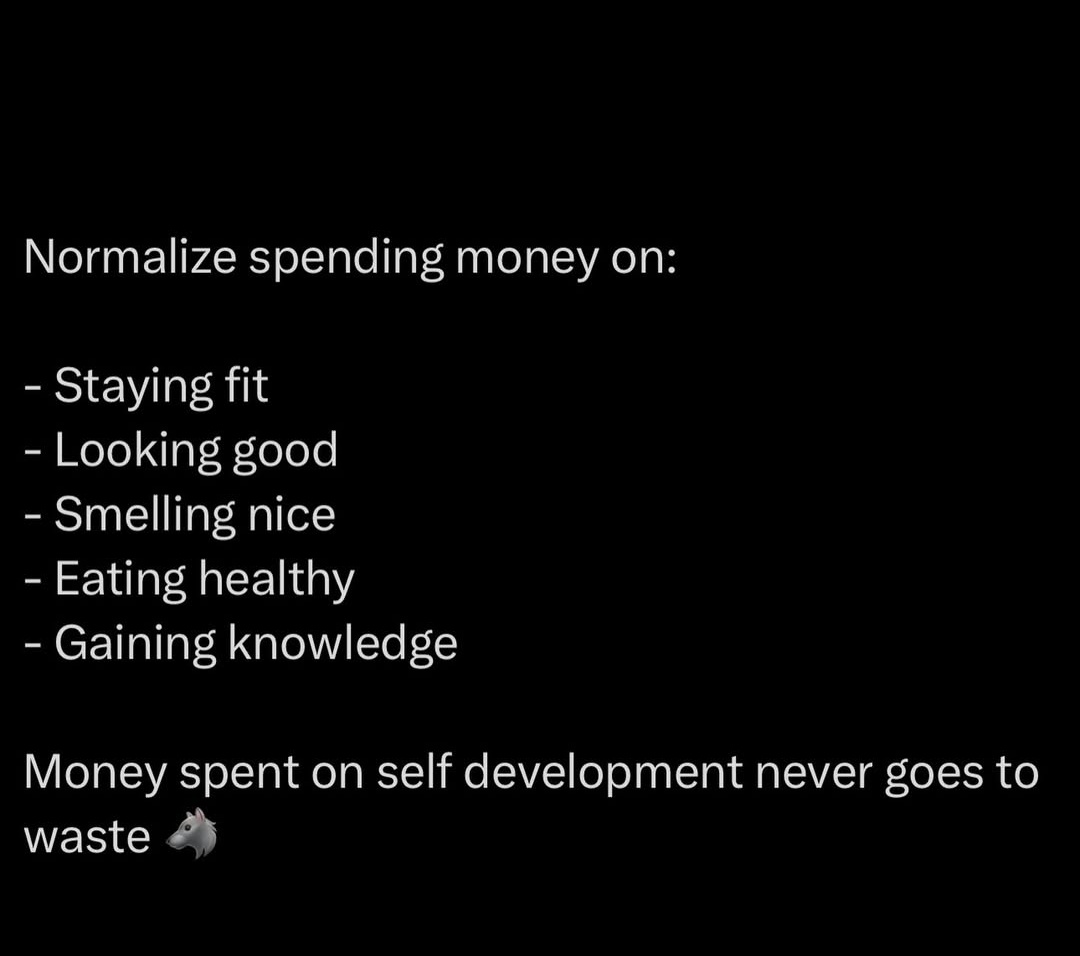 minds_eminent's tweet photo. Normalize spending money on : https://t.co/Xa6829K4cm