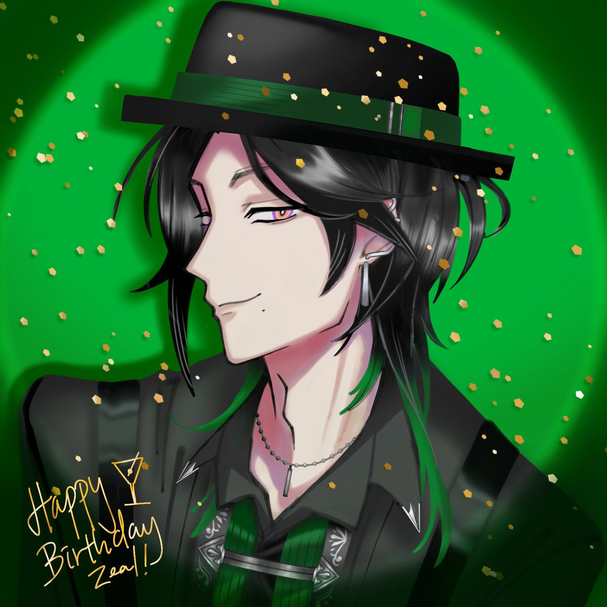 teeheekeekee's tweet photo. Haaaaaaaaaaaaaaaappy birthday Zeepaw!! 🎉🍩✨ 

Thank you for all the joy &amp; inspiration you have brought to us 🐍💚 Cheers to making more wonderful, wonderful memories!🍸 

#ZealBirthday2026 #GinjoCanvas #PNGinjoka https://t.co/dZuOdZ9BQh