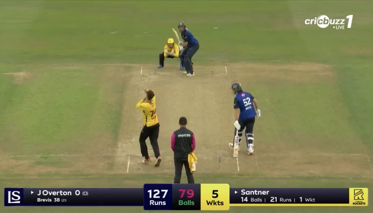 CSKCore's tweet photo. Overton - Brevis batting 

Santner bowling and Billings WK

Super Kings reunion in The Hundred 💛 https://t.co/Dtu8XLcFYa