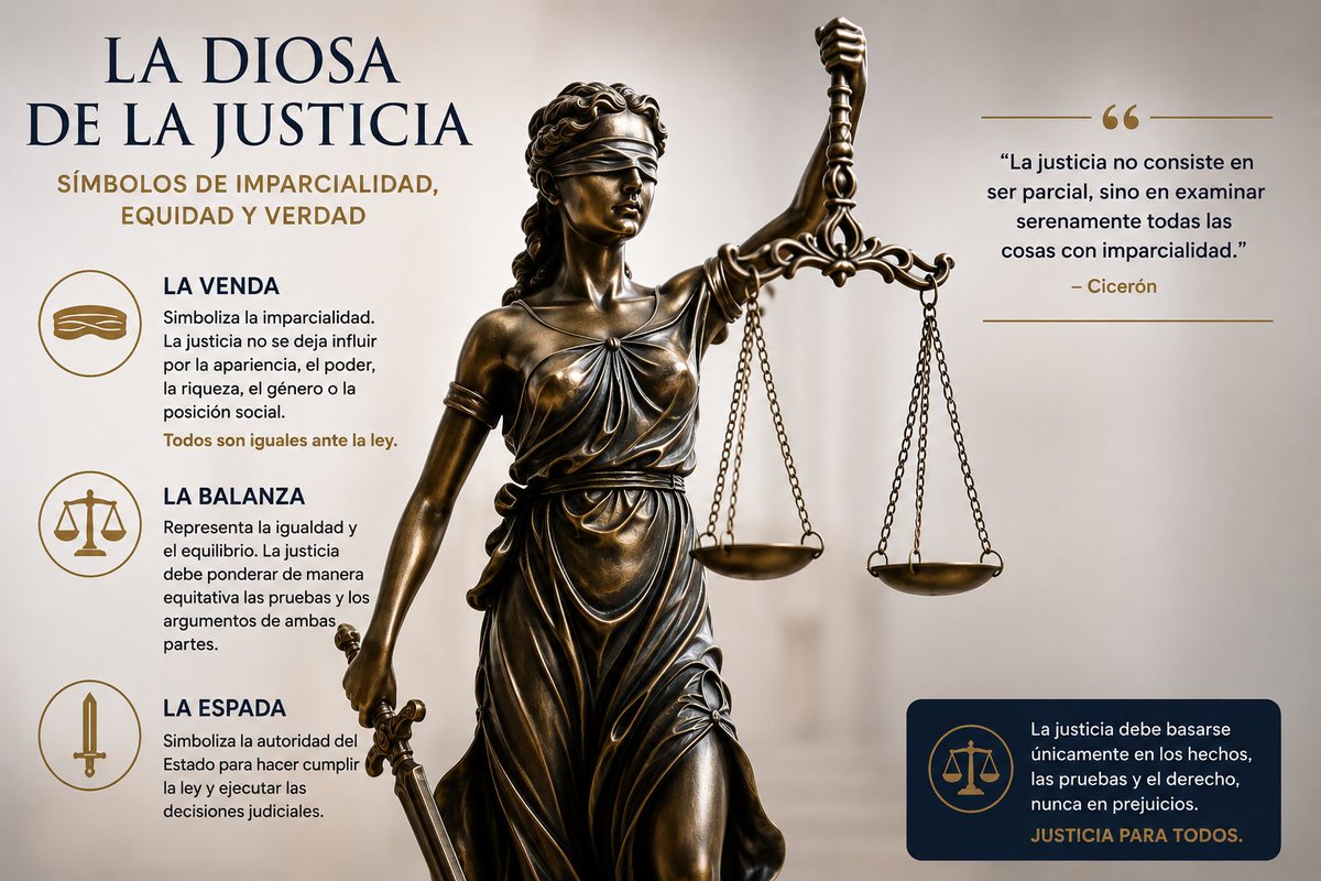 Monicao2712's tweet photo. 🚨PARA QUE QUEDE CLARO..
Porque veo a mucha gente que no logra entender la gravedad del caso del maestro que se suicidó tras haber sido denunciado falsamente por una alumna. Y no, no vengan con su estúpida etiqueta de "machósfera" para descalificar cualquier opinión.

Nadie defiende a los acosadores. Si hay maestros acosadores, también hay jefes acosadores. Yo creo sin temor a equivocarme que muchas mujeres hemos sido víctimas de acoso por parte de algún maestro y/o de algún jefe.

Pero también hay muchas Nats; casos de alumnas que acosan a sus maestros o buscan involucrarse sentimental o sexualmente con ellos, así como empleadas que persiguen a sus jefes, incluso sabiendo que están casados. Y cuando son rechazadas, algunas reaccionan con enojo y buscan la manera de desquitarse. Esa realidad también existe, y negarla no ayuda a nadie.

Ni por la conducta de algunos acosadores se debe juzgar a todos los hombres, ni por la conducta de algunas mujeres se debe etiquetar a todas las mujeres.

Les cuento un caso: un amigo que daba clases en preparatoria fue acosado por una alumna. Ella incluso le pidió que la desvirginara, así de grotesco como suena. El acoso fue constante y, para evitar problemas, decidió renunciar truncando su carrera magisterial.

El problema es que algunas personas han distorsionado el concepto de perspectiva de género y creen que consiste en dar siempre la razón a las mujeres. No es así. La perspectiva de género busca eliminar estereotipos y garantizar que todas las personas sean juzgadas con igualdad de derechos, con base en los hechos y las pruebas, no en prejuicios ni privilegios.

Defender el debido proceso, la presunción de inocencia y exigir que las denuncias se investiguen con seriedad no significa proteger a los agresores. Significa proteger la justicia. Porque tan grave es que un culpable quede impune como que un inocente sea condenado por una acusación falsa.

¿Entienden por qué la Diosa de la justicia lleva una venda en los ojos?

La venda en los ojos de la Diosa de la Justicia simboliza la imparcialidad. Representa que la justicia debe aplicarse sin dejarse influir por la identidad, el poder, la riqueza, el género, la posición social o cualquier otra característica de las personas involucradas.
Por nada 😊
#feministas #PerspectivaDeGénero