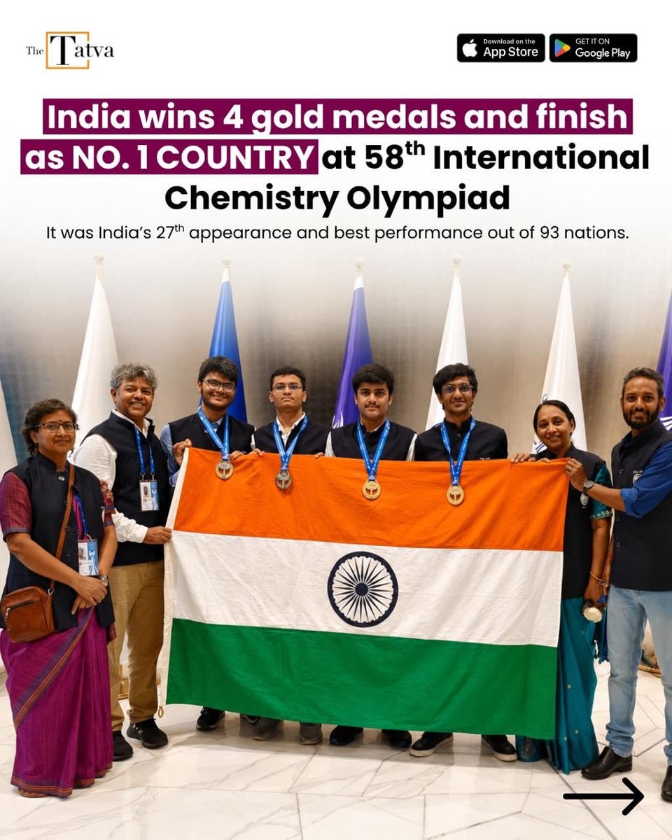 Yapp1438822's tweet photo. @stats_feed India won gold medals in both physics and chemistry https://t.co/V7cbQNVtx8