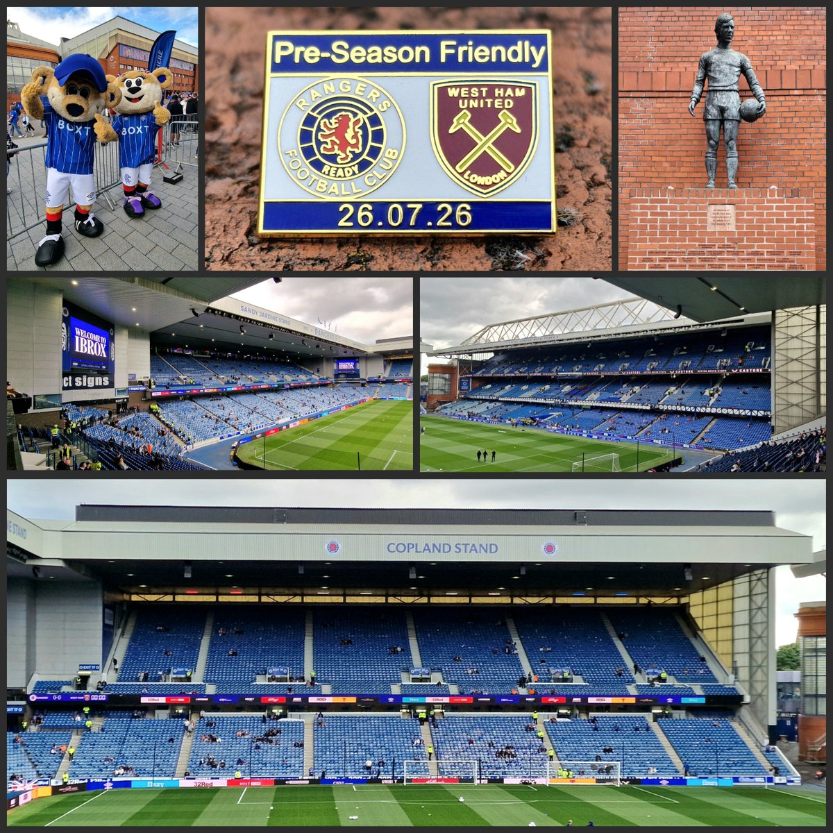 KevWHU42's tweet photo. New Ground Tick. 
Pre Season Friendly. 
Ibrox Stadium. 
@RangersFC(0)0 @WestHam(0)0. Att: 48,000+
The travelling Hammers fans were in great voice during this stalemate in Glasgow.
An enjoyable visit to this iconic stadium.
Best wishes to both sides for the season. 
#groundhopping https://t.co/OtIFBsuO2K