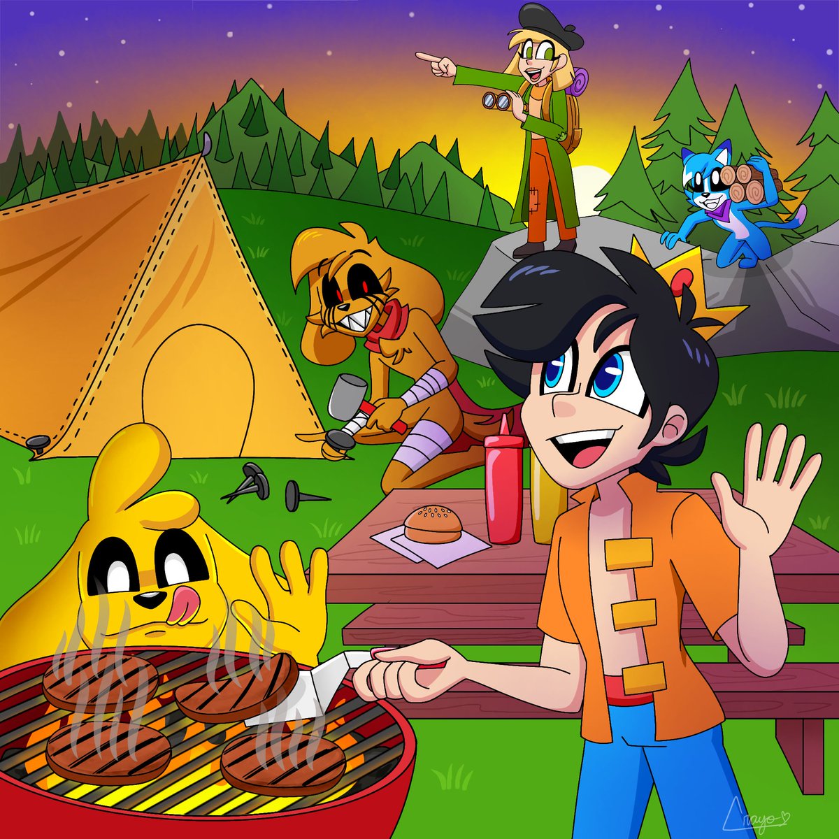 Crayolita_Arts's tweet photo. Camping ⛺

#CoMPaS #LPDM #Mikecrack https://t.co/Bm91ist4KI