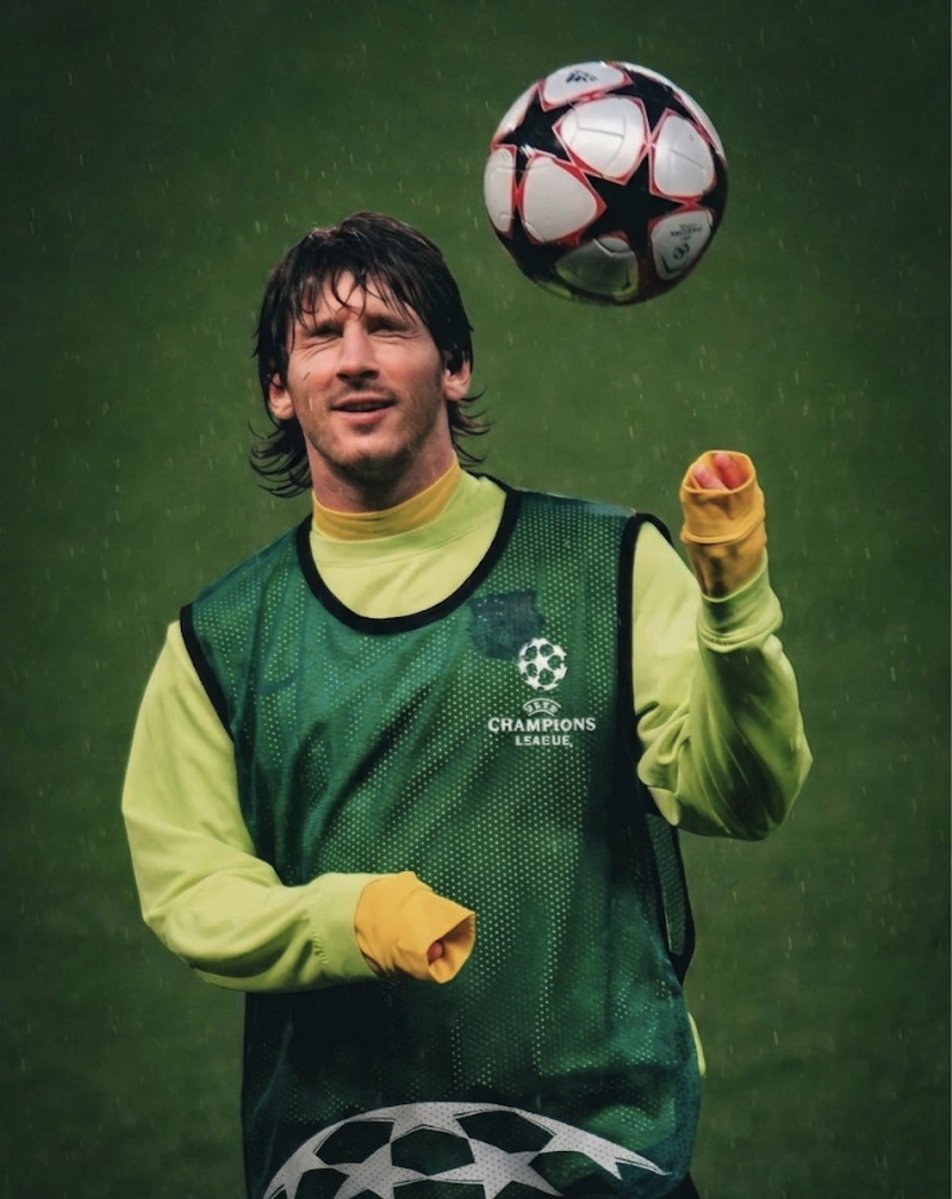 YLme10's tweet photo. Messi in the Rain https://t.co/khcpZ0mum8
