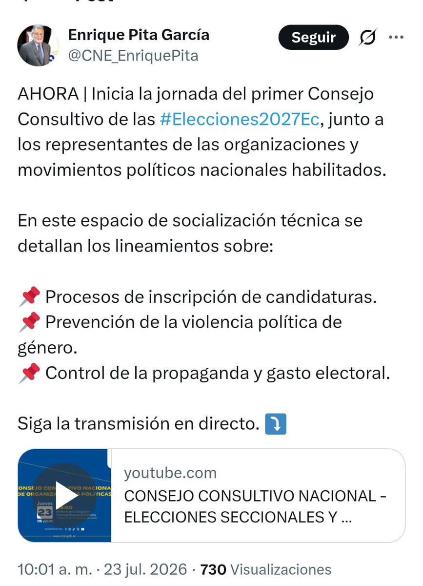 InfoZIFS's tweet photo. Reporte de VEEDURÍA ELECTORAL 🇪🇨 recomienda al @cnegobec, disponer la aplicación de un
'Tipo de Voto Múltiple' por TRES postulantes al @CpccsEc
Contexto: Laboratorio de Campaña: https://t.co/N2vRF8BWbE
Evento: #EleccionesPrimarias de #CoaliciónUxD
🔗
https://t.co/6C1OYJ9vCi https://t.co/JFY28Vb71i