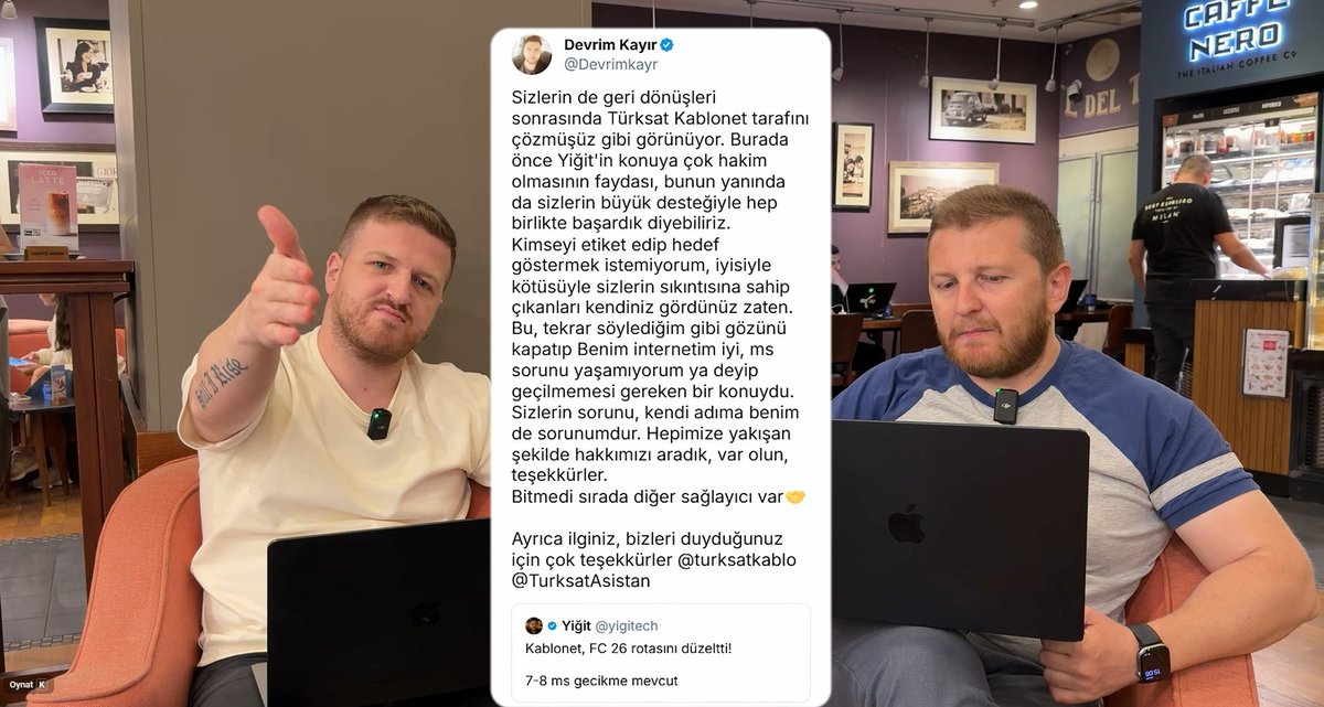 Devrimkayr's tweet photo. Türkiye’ye gelen EA serverı sonrası yaşanan sorunları gündemde tutan, YouTube tarafında sesimiz olmaya devam eden @buckberi ve @techolay ekibine yürekten teşekkürler. 

Superonline ve diğer sağlayıcıların önümüzdeki hafta atacağı adımları sizlerle birlikte takipteyiz. Hep beraber tek isteğimiz herkesin ödediği hizmetin karşılığını aldığı eşit, adil ve keyif alabileceği bir ortam.