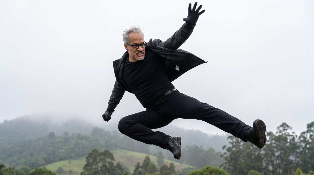 Cinematic Mid-Air Action Shot