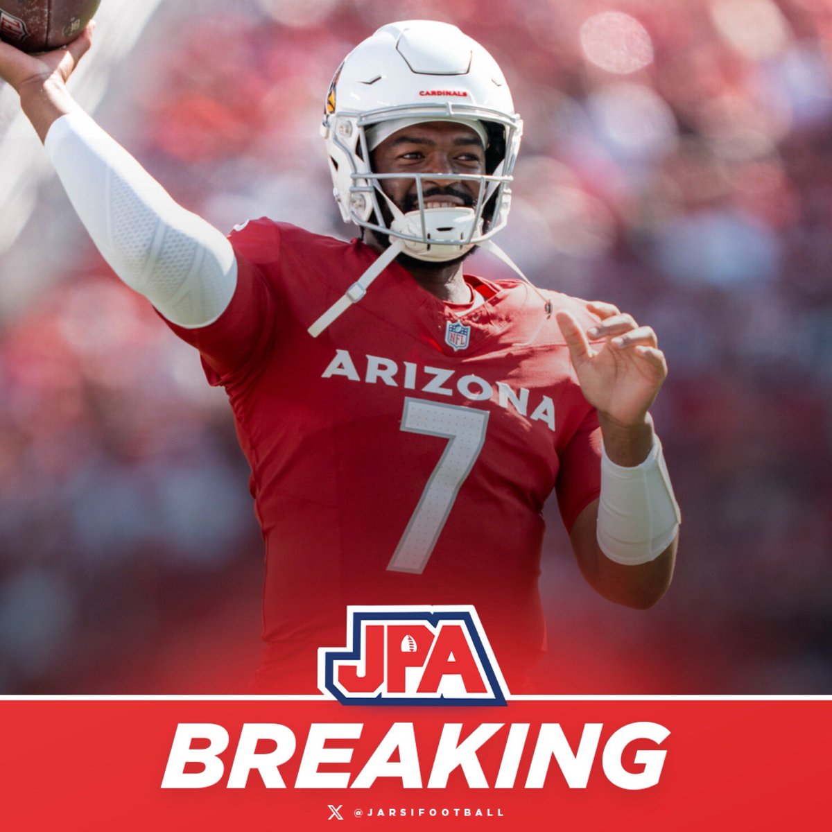 jasrifootball's tweet photo. BREAKING: The Cardinals have agreed to a new contract with QB Jacoby Brissett, per @AdamSchefter 

The holdout is over. https://t.co/xhbaiGSXQ5