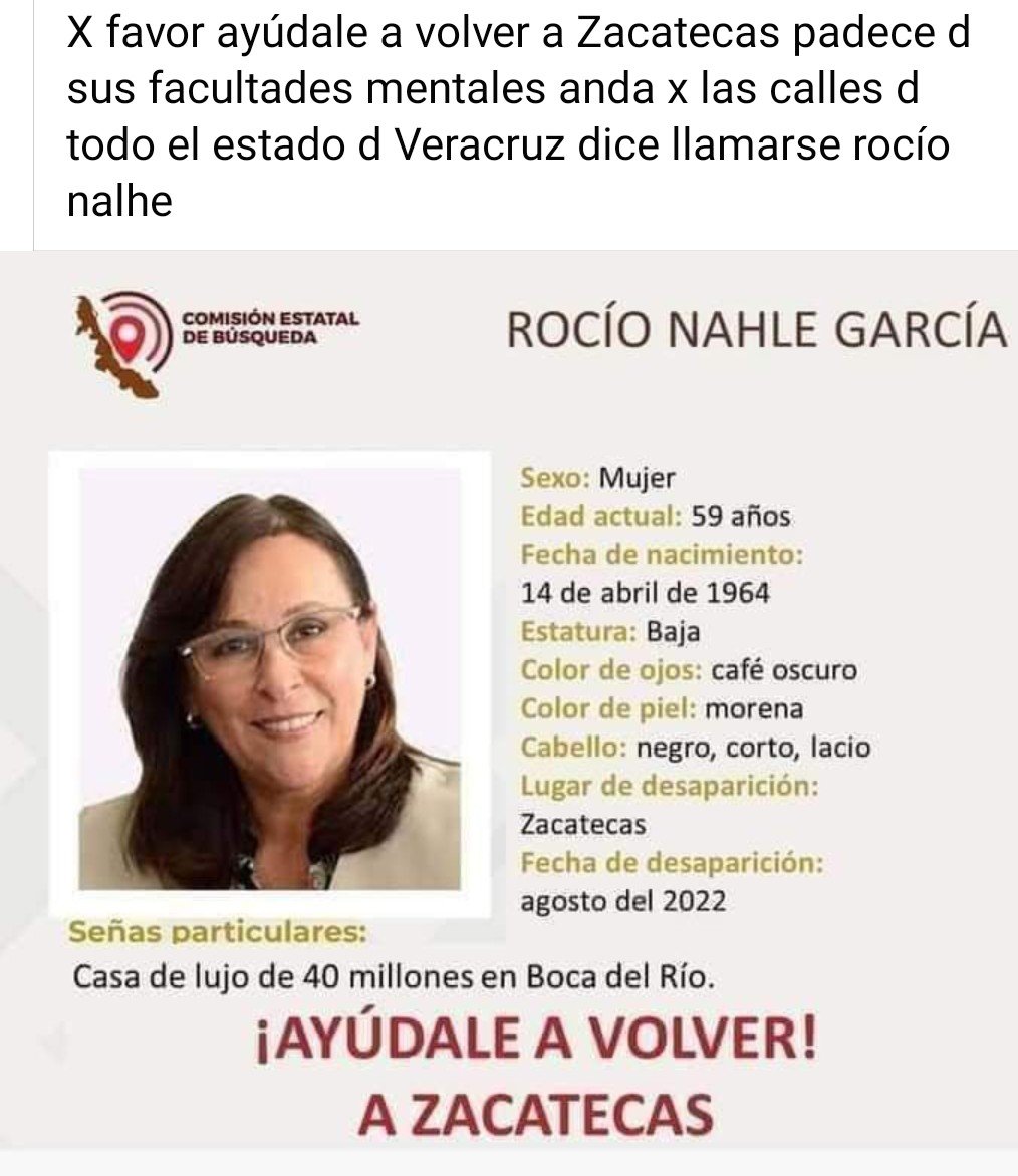 GIS7716's tweet photo. @rocionahle Está raterasa no debería de estar gobernando este estado de gente tan trabajadora es el peor error que cometieron los veracruzanos al haber elegido a esta hampona para gobernadora https://t.co/TQmrrmvocd