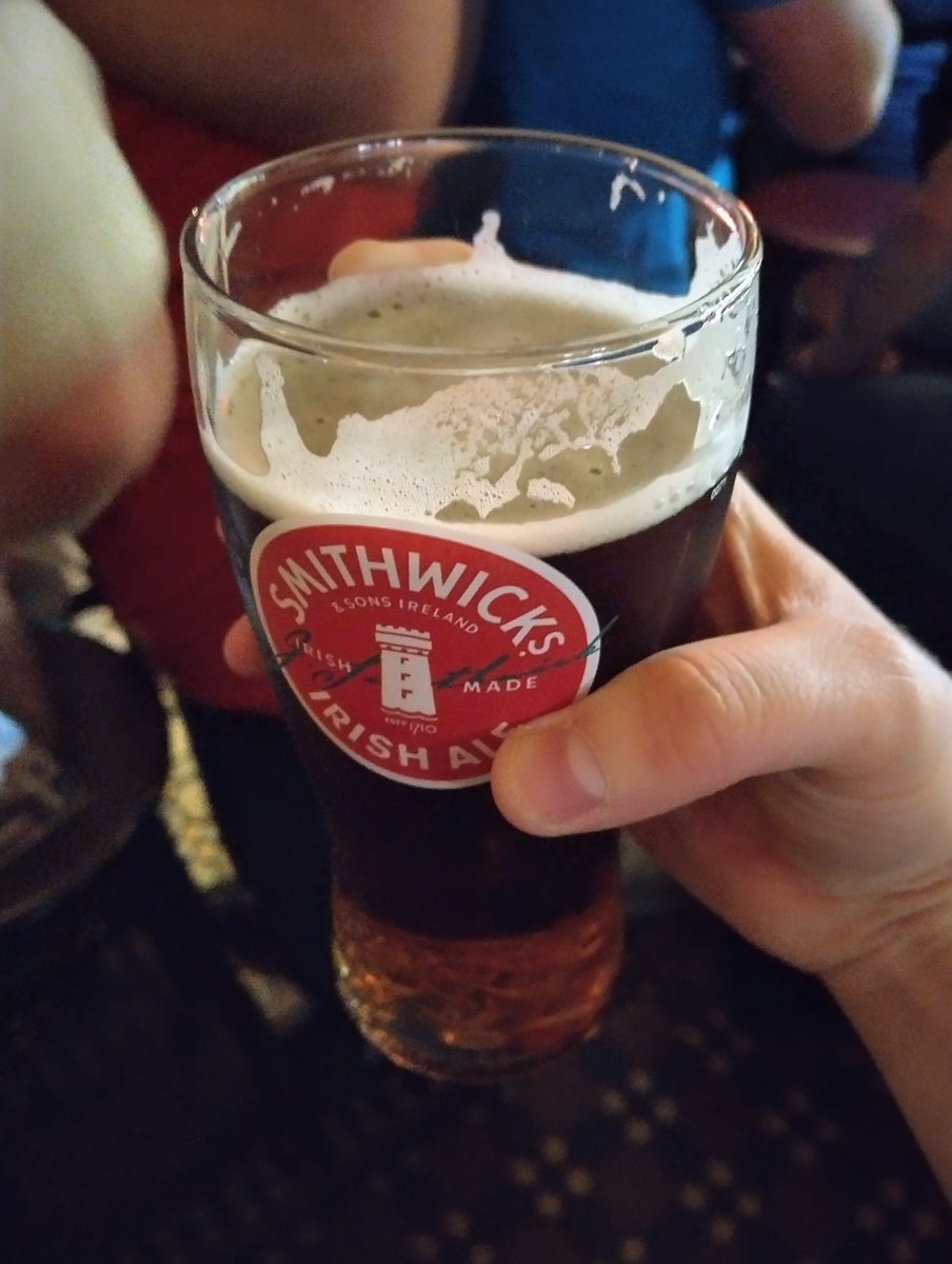 MarkJCutter's tweet photo. Drinks at the Temple Bar Pub, complete with live music. And I'm not going to lie, this is the biggest pub I've ever been to. https://t.co/bI1xrJpaKE