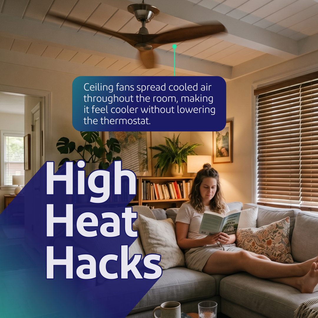 PepcoConnect's tweet photo. Staying cool during heat waves doesn’t have to mean cranking the AC. A few small adjustments around the house can make a big difference in comfort and savings, without always touching the thermostat. https://t.co/riM4ffXWZy