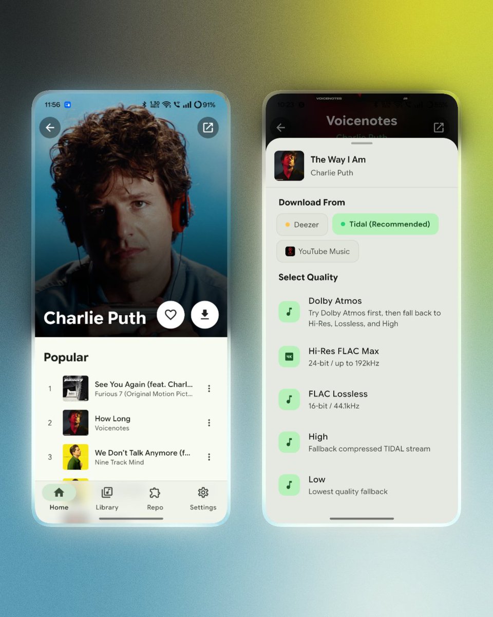 cosmologist123's tweet photo. So you are telling me I can download Lossless musics for free⁉️🤩

App details linked in the comments. https://t.co/KgsIPWw4Xo