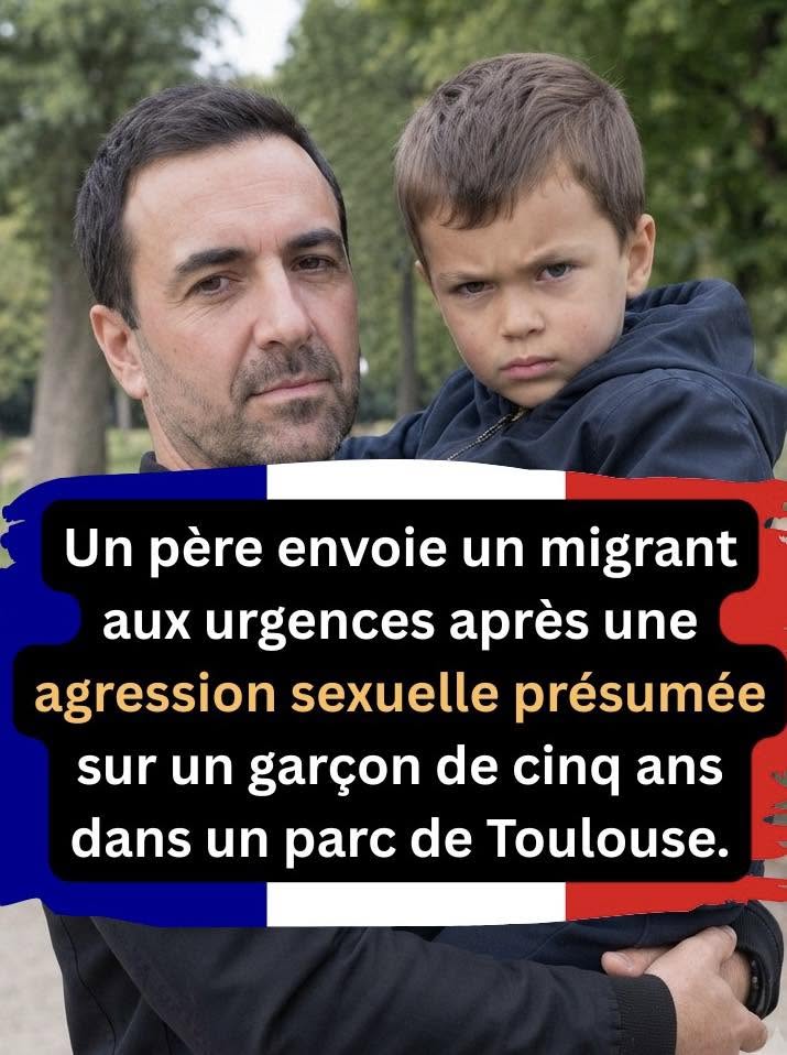 AnnaMar49841121's tweet photo. Un père envoie un migrant aux urgences après une agression sexuelle présumée sur un garçon de cinq ans dans un parc de Toulouse. https://t.co/ffrdvpINNa