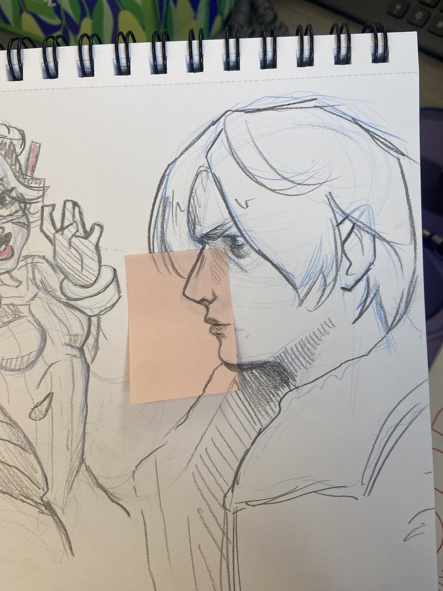 marieemrks's tweet photo. Trying to learn how to draw Leon..it’s that serious https://t.co/uqhzuVsqx0